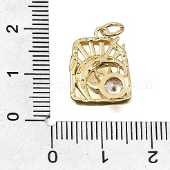 Ciondoli in ottone con pavé di zirconi chiari&nbsp;CU-CBAEEA8-31G
