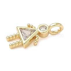 Pendentifs avec zircon cubiques à micro-pavés en laiton&nbsp;ZIRC-I356-17G-B01