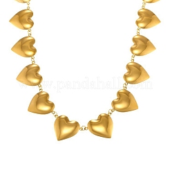 Collane a catena con maglie a cuore in acciaio inossidabile chirurgico 316L per donna&nbsp;WGE8595-05