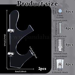Supporto da parete in acrilico per spada katana doppia&nbsp;ODIS-WH0078-54B