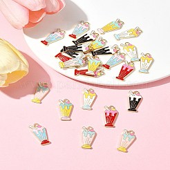 24шт 6 цвета сплава эмалевые подвески ENAM-FS0001-92