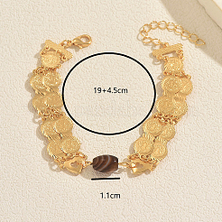 Pulseras vintage de eslabones ovalados de ágata natural (teñida y tratada térmicamente)&nbsp;SP0350