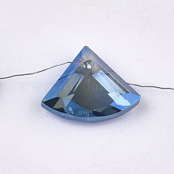電気メッキガラスビーズセット  多面カット  ファン  藤紫色  10x12.5x4mm  穴：1mm  約90個/連  19.2インチ&nbsp;EGLA-S176-05B-B10