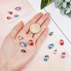 16шт 2 стильные стеклянные подвески GLAA-SC0001-54