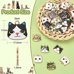 Подвески из сплава с принтом в 45 стилях&nbsp;ENAM-CJ0003-46