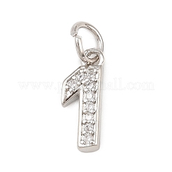 Латунные микропаве прозрачные кубические циркониевые подвески&nbsp;KK-G544-04P