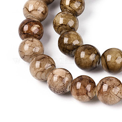 Abalorios de jade natural persa hebras&nbsp;G-A255-A02-02E
