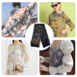 2 ярд сетчатой вышитой кружевной отделки&nbsp;OCOR-GF0001-92B