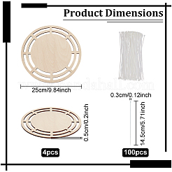 4 шт. основание для корзины из липы&nbsp;WOOD-FG0001-61A