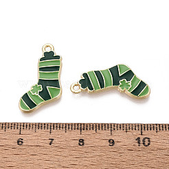 Подвески из сплава с эмалью ко дню святого патрика&nbsp;ENAM-T024-40A-G