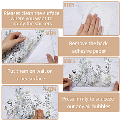 Adesivi decorativi autoadesivi in pvc vegetale&nbsp;DIY-WH0491-37A