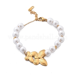 Ионное покрытие (ip) 304 нержавеющая сталь браслеты для женщин BJEW-P345-03G