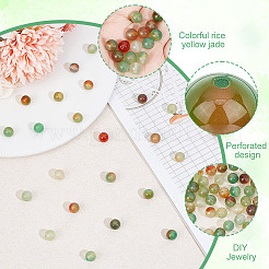 2 нити натуральных бусин павлиньего агата нити&nbsp;G-GO0001-37