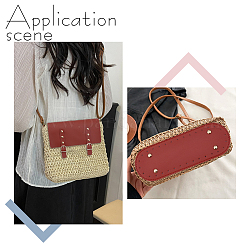 1 комплект дна и ручек из искусственной кожи&nbsp;AJEW-CL0001-62C