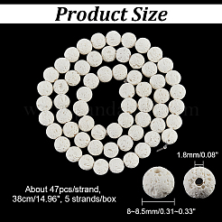 5 нить бусины из натурального вулканического камня G-NB0004-03