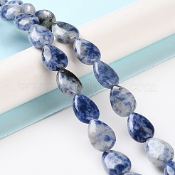 Натуральное синее пятно нитки из бисера яшмы G-K357-A06-01