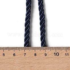 ナイロンねじり丸紐  バッグのストラップ作りに  ミッドナイトブルー  5~5.5mm  約10.94ヤード（10m）/ロール&nbsp;NWIR-S001-01J
