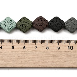 Нити бусин из окрашенной натуральной лавы G-A264-A03-01A