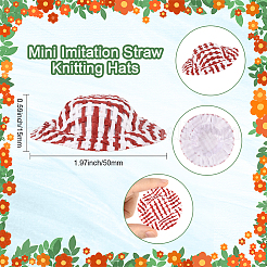 40 шт. тканевая кукольная шапочка&nbsp;AJEW-SC0031-31A