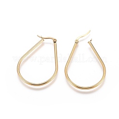 Pendientes de aro grandes de acero inoxidable 304&nbsp;X-EJEW-L222-13G