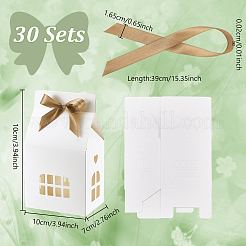 Подарочные коробки из бумаги в форме домика&nbsp;CON-WH0001-43B-01