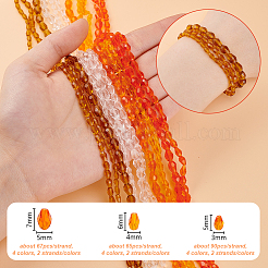 24 нитка 12 вида прозрачных граненых стеклянных бусин GLAA-WR0001-04