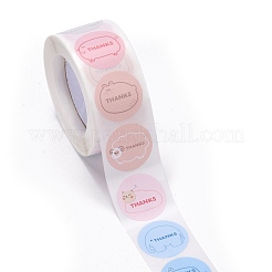 Плоские круглые бумажные наклейки спасибо&nbsp;DIY-C042-12G