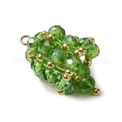 Граненые гальванические стеклянные подвески PALLOY-MZ00808-02