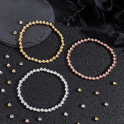 300 шт. 3-цветные латунные бусины для покрытия стойки&nbsp;KK-ME0002-73