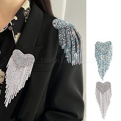 2 chaîne d'épaule en alliage de zinc avec strass bicolore&nbsp;DIY-NB0006-56