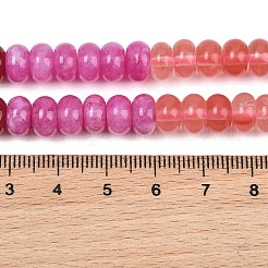 Colliers de perles en verre de quartz cerise et en jade blanc naturel&nbsp;G-NH0006-A16-01