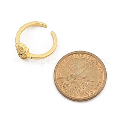 Кольца-манжеты для женщин с покрытием из латуни с микропаве из кубического циркония&nbsp;RJEW-M028-98G