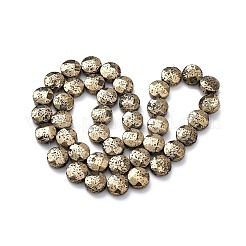 Гальванические бусины из натуральной лавы&nbsp;G-A256-F01-01F