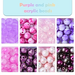 Наборы для изготовления браслетов из круглых акриловых бусин своими руками&nbsp;DIY-FS0007-40