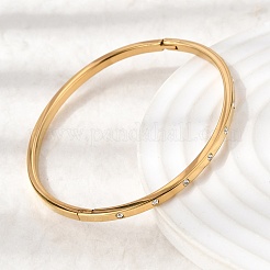 Шарнирные браслеты из нержавеющей стали 304 со стразами для женщин&nbsp;BJEW-D408-16G