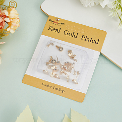 20 шт. латунные серьги-гвоздики KK-BBC0011-30