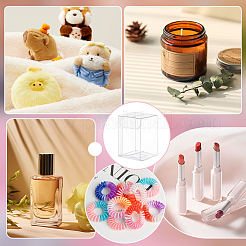 100шт прямоугольные прозрачные пластиковые коробки из ПВХ подарочная упаковка&nbsp;CON-BC0007-85