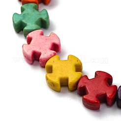 Синтетических нитей бирюзовые бусы G-C147-05