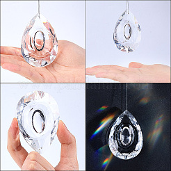 Прозрачные стеклянные подвески&nbsp;GLAA-SP0001-18C