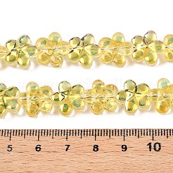 電気メッキガラスビーズセット  花  ゴールド  12x12.5x7mm  穴：1mm  約54~55個/連  24.57~24.96インチ（62.4~63.4cm）&nbsp;EGLA-T028-02E