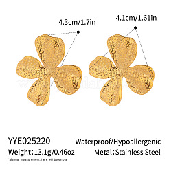 Серьги-гвоздики из нержавеющей стали с текстурой в виде цветка EP0939-2