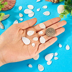 30 шт. 4 стиля подвески из натуральной белой ракушки&nbsp;FIND-TA0004-96