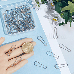 50 шт. 304 нержавеющая сталь защелкивающийся брелок застежка фурнитура&nbsp;STAS-SP0001-98