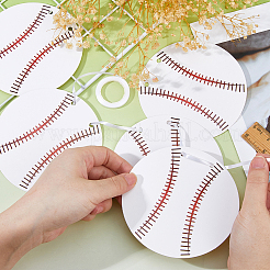 8 пакет бумаги бейсбольный подвесной баннер&nbsp;AJEW-FH0006-97