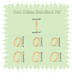 12 шт. кольцо со стразами 6-го размера RJEW-UN0002-72G