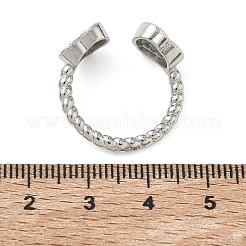 Messing Micro Pave Zirkonia Manschette offene Ringe&nbsp;RJEW-C163-03B-P