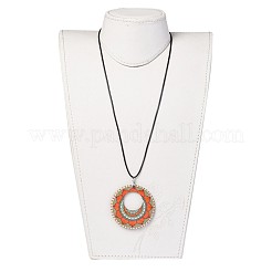 Деревянные подвесные ожерелья NJEW-JN02326-M