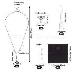 1 stück wort 304 edelstahl säule urne asche halskette&nbsp;DIY-TA0010-07D