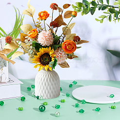 聖パトリックの日の花瓶詰め物  丸いアクリルとABSプラスチックの模造真珠の丸いビーズを含む  グリーン  8~20x8~20x6~20mm  穴：1~2.5mm&nbsp;DIY-SP0002-84