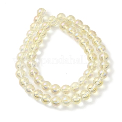 Прозрачные стеклянные бусины гальваническим пряди GLAA-T032-T8mm-C02